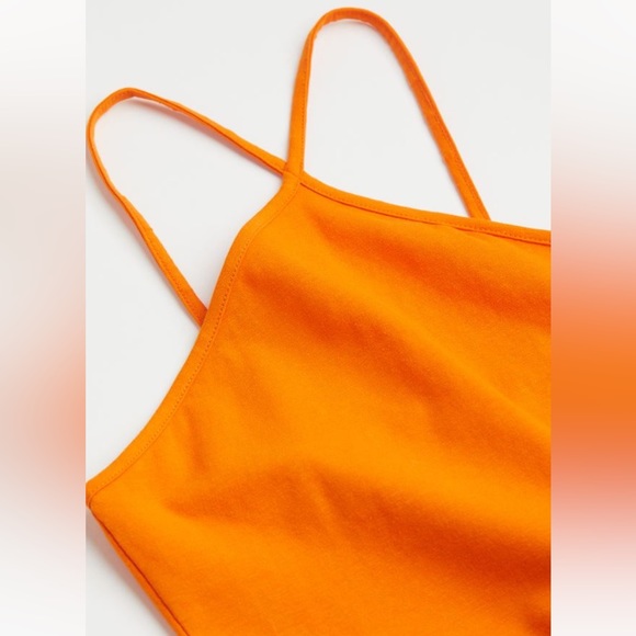 NEW - H&M Orange Halter Crop Top - Medium - Picture 5 of 5